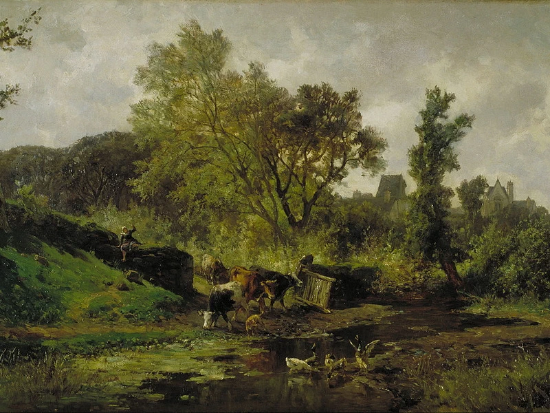 1829-Carlos de Haes - Paesaggio fiammingo